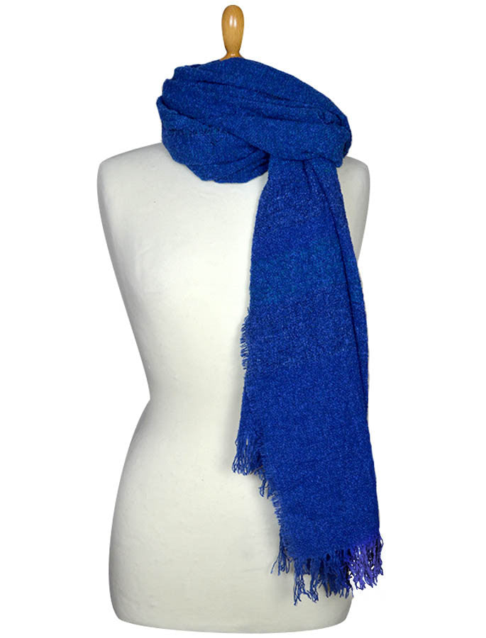 Fine Lambswool Celtic Stole - Sea Violet