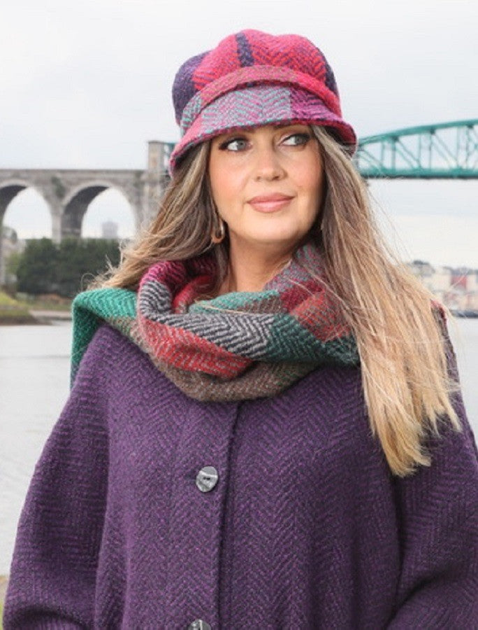Tina Hooded Swing Cape - Killybegs Grape