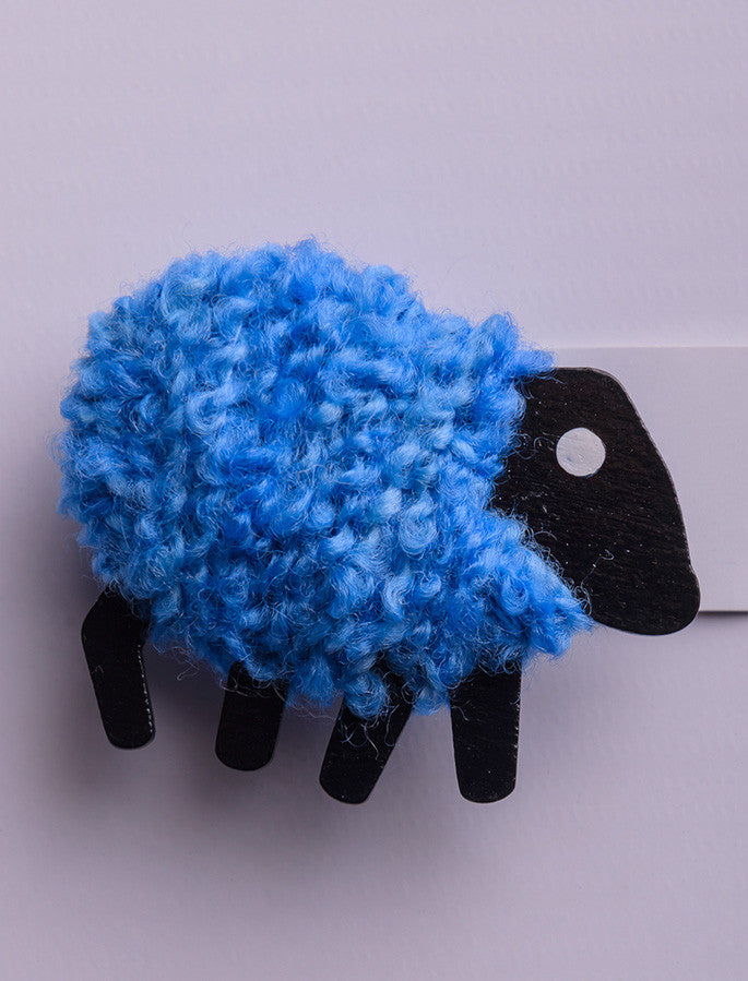 Irish Wool Sheep Fridge Magnet - Light Blue