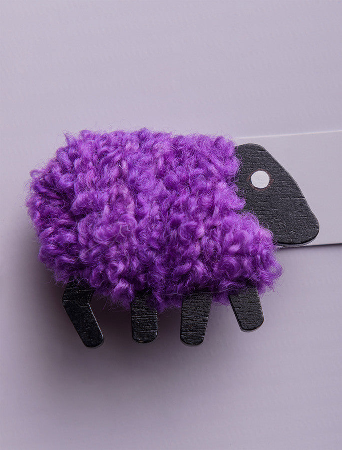 Irish Wool Sheep Fridge Magnet - Purple
