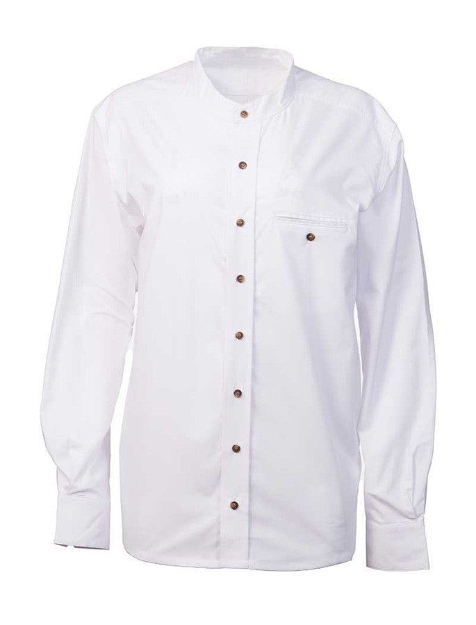 Ladies Comfort Cotton Grandfather Shirt - Optic White