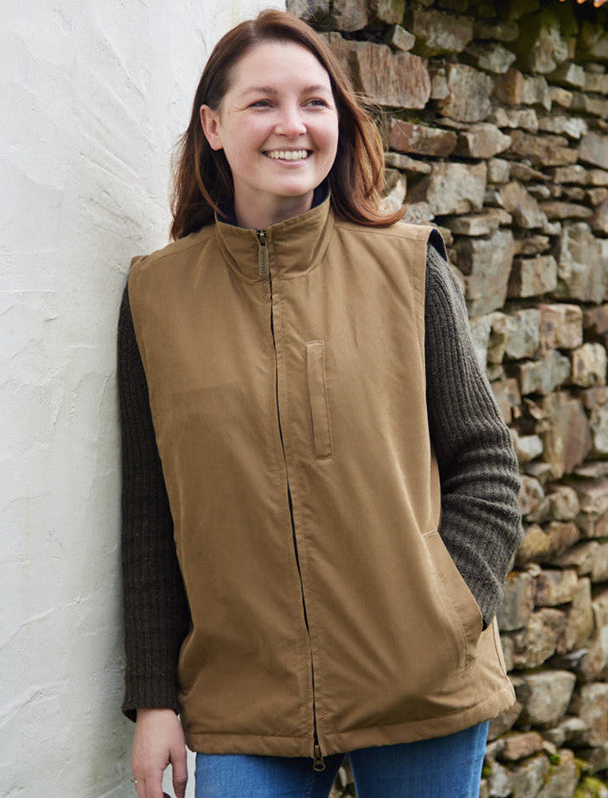 Ladies West Cork Windproof Vest - Brown