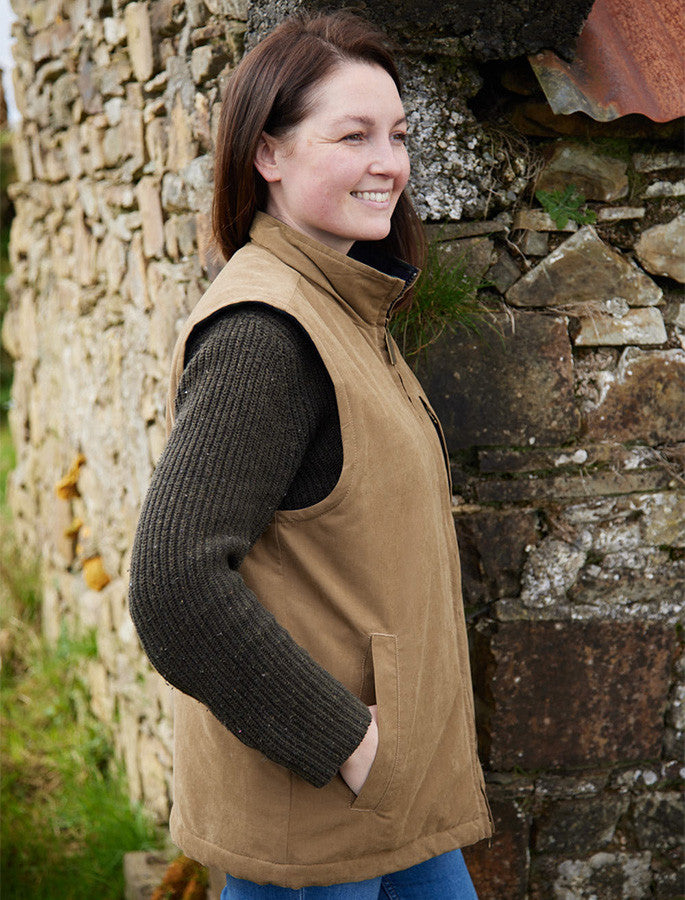 Ladies West Cork Windproof Vest - Brown