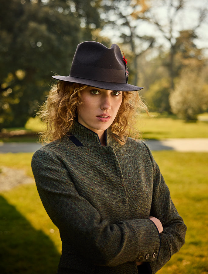 Ladies Kildare Trilby Felt Hat - Black | Jack Murphy – Weavers of