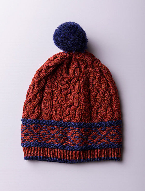 Ladies_fairisle_merino_wool_hat - sienna