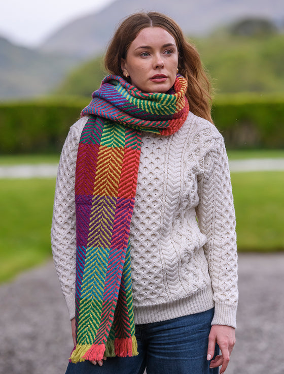 Wool Country Stole - Light Green