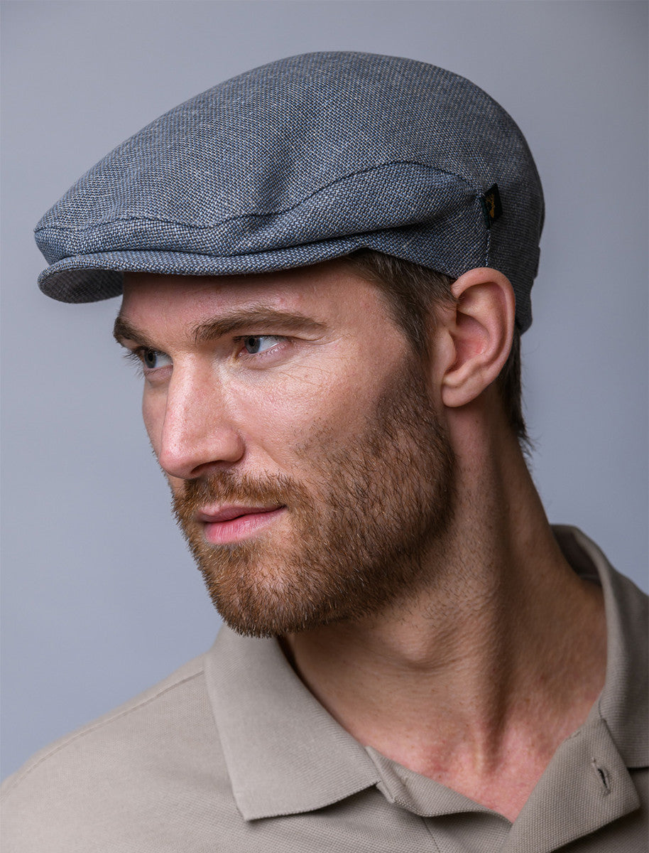 Irish Linen Flat Cap - Grey
