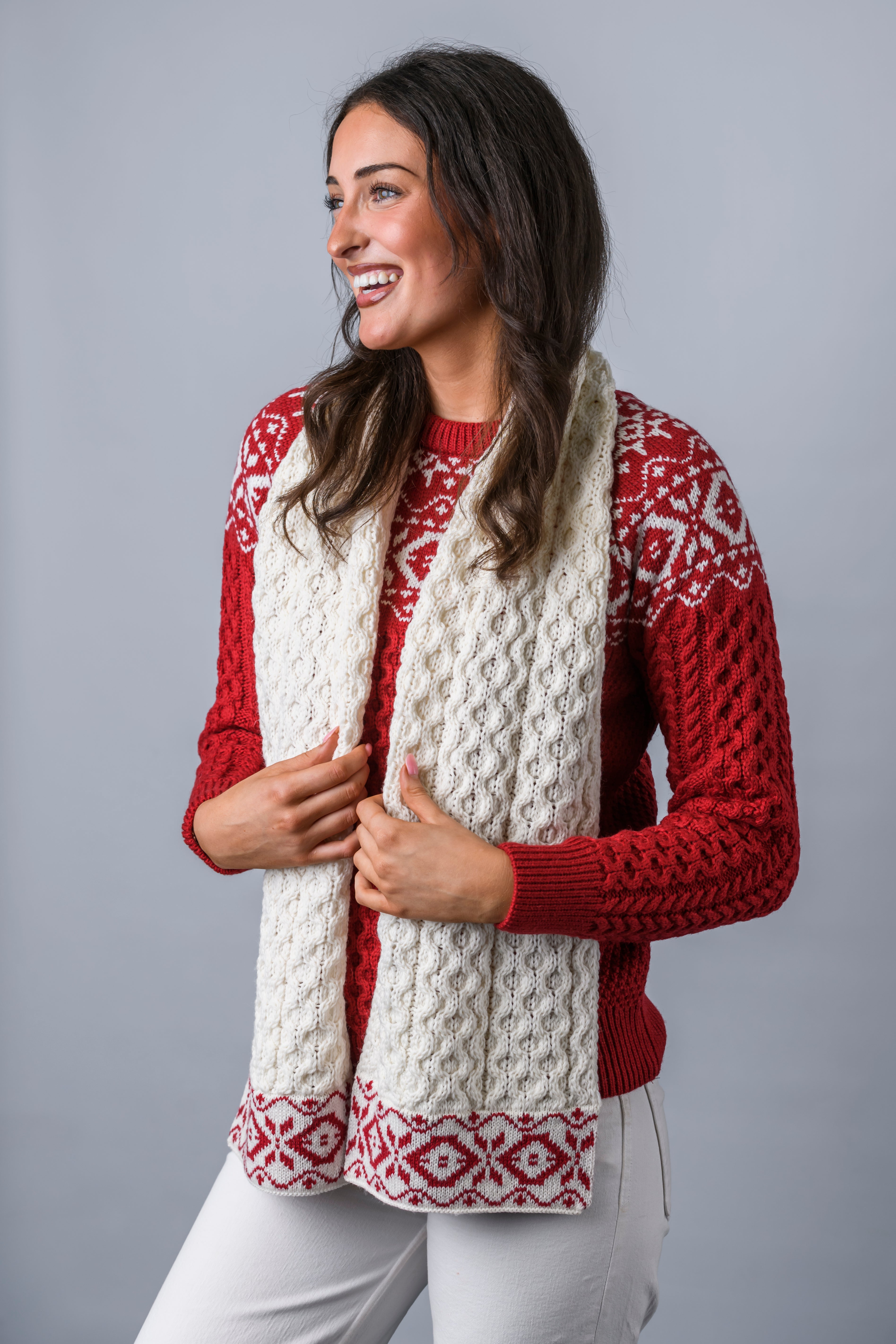 Aran Christmas Scarf