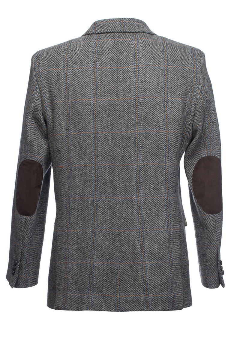 Grey Hunting Tweed Jacket with Moleskin Trim