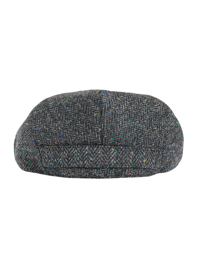 Donegal Tweed Flat Cap - Navy Fleck