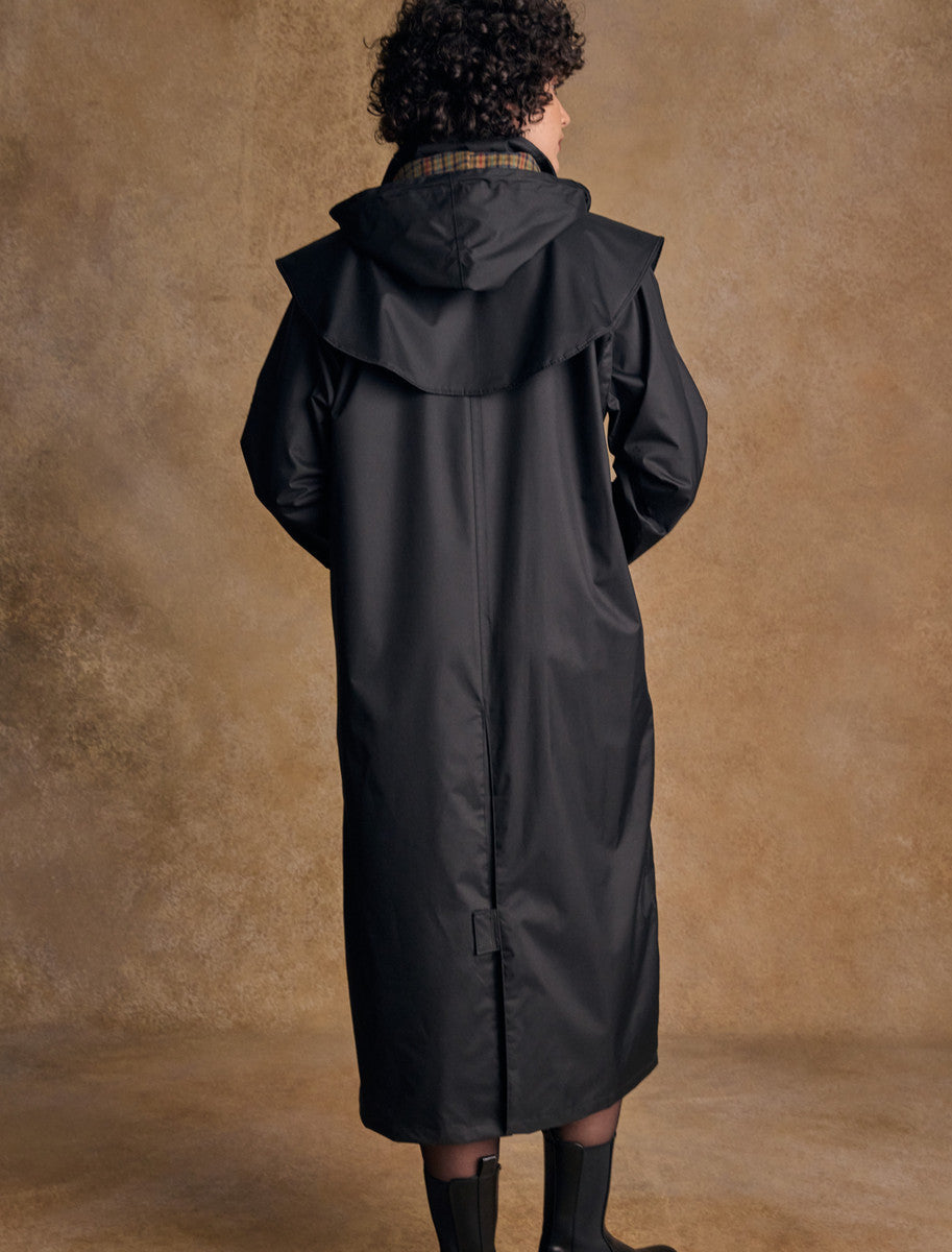 Jack Murphy Donegal Ladies Waterproof Full Length Coat - Black