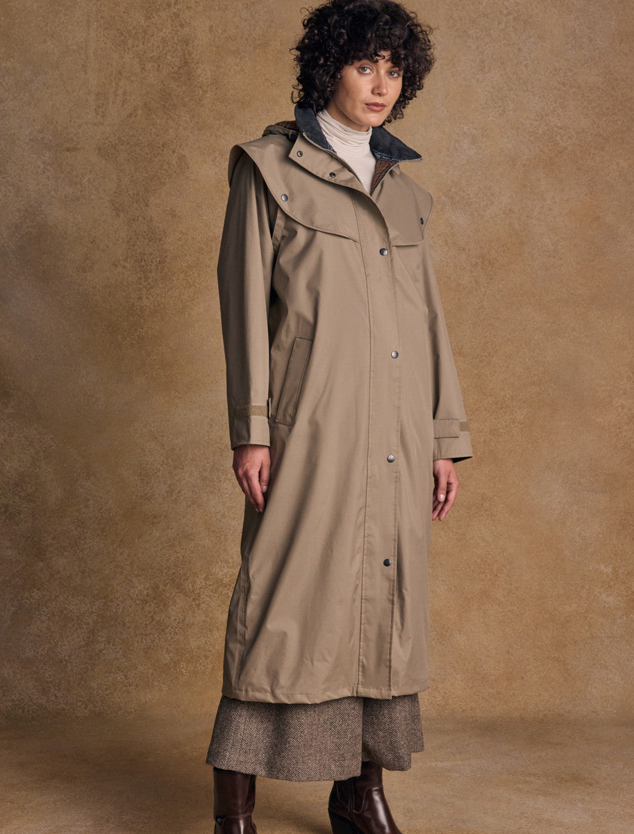 Jack Murphy Donegal Ladies Waterproof Full Length Coat - Chinchilla