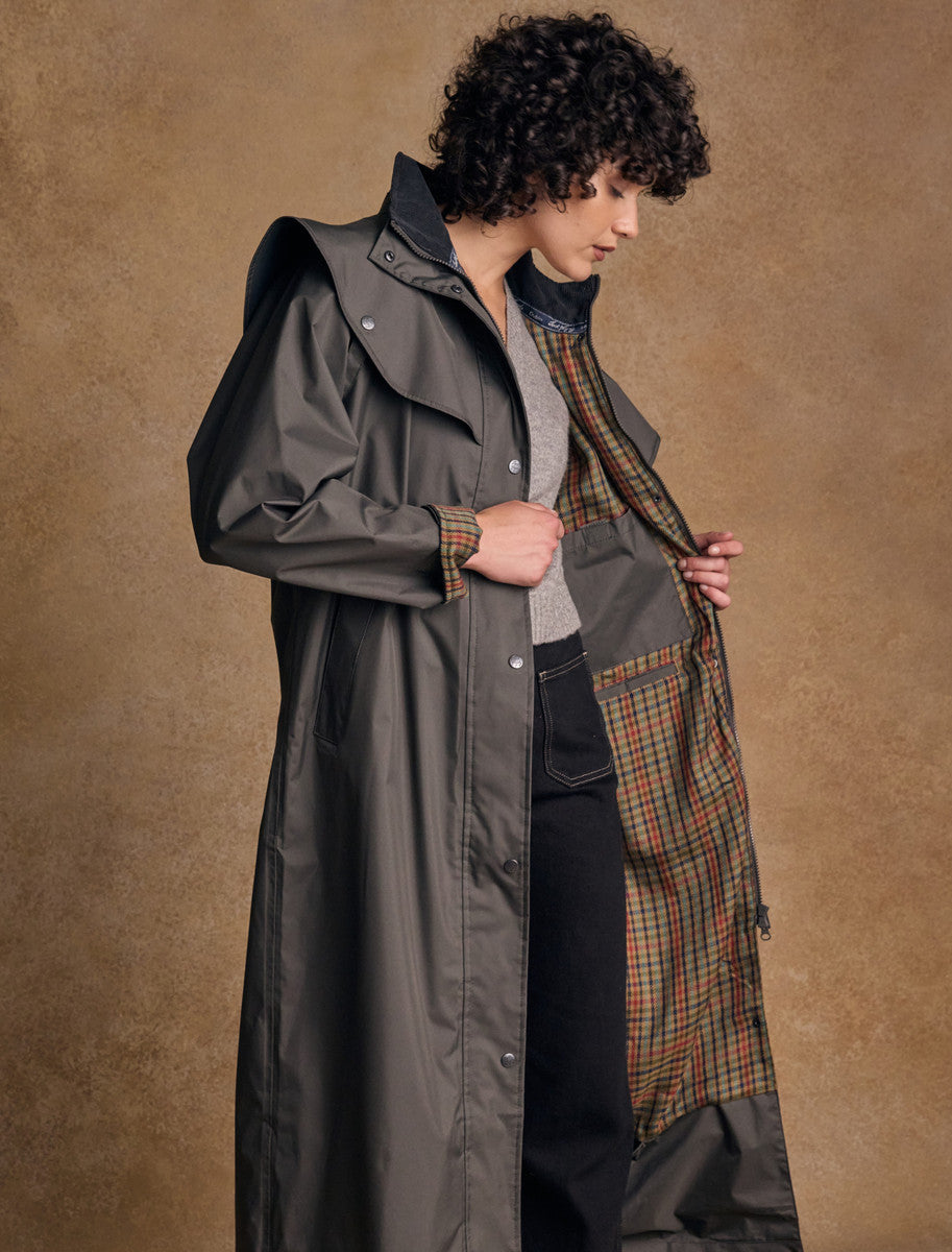 Jack Murphy Donegal Ladies Waterproof Full Length Coat -Olive