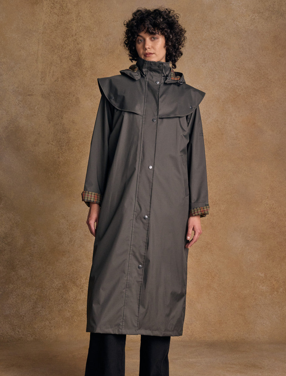 Jack Murphy Donegal Ladies Waterproof Full Length Coat -Olive