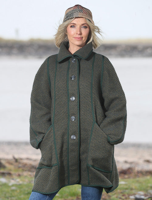 Maureen Tweed Coat - Twill Indigo