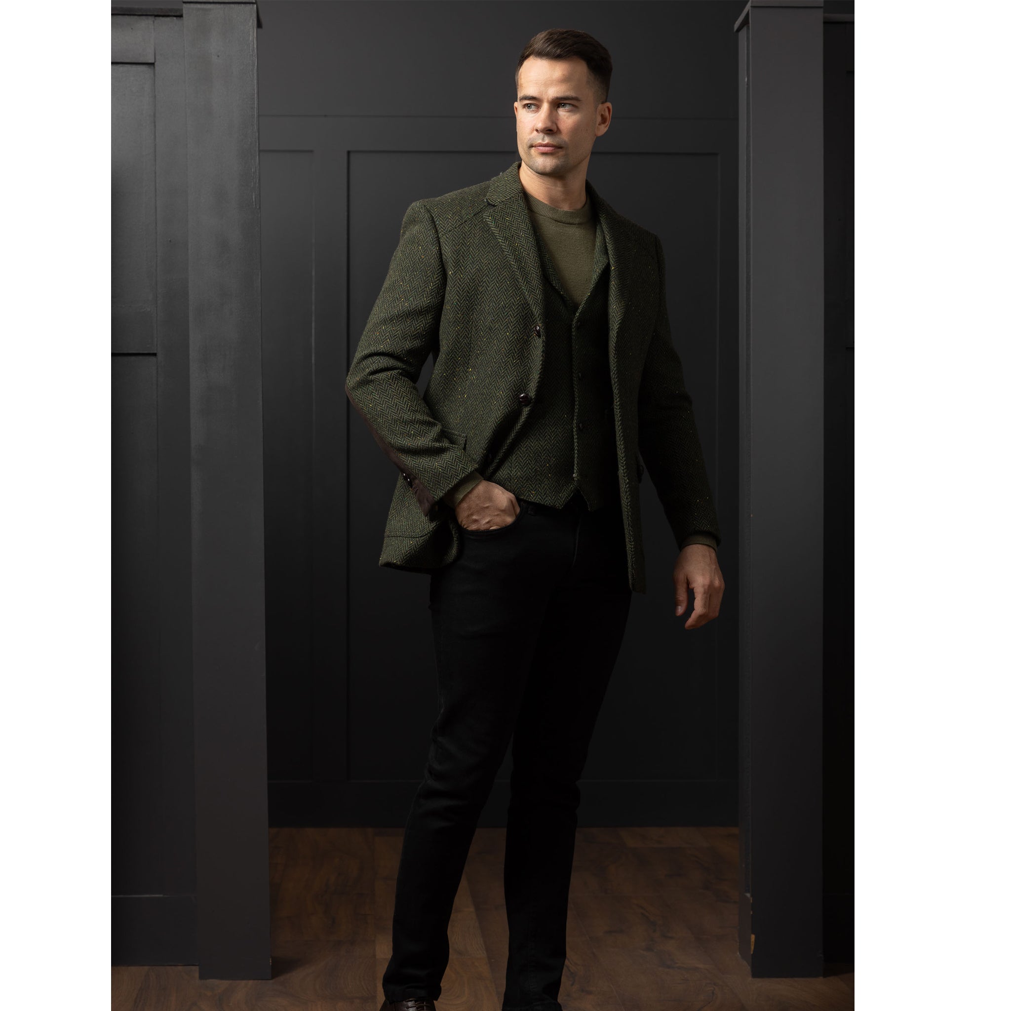 McDonagh Green Herringbone Heritage Tweed Jacket