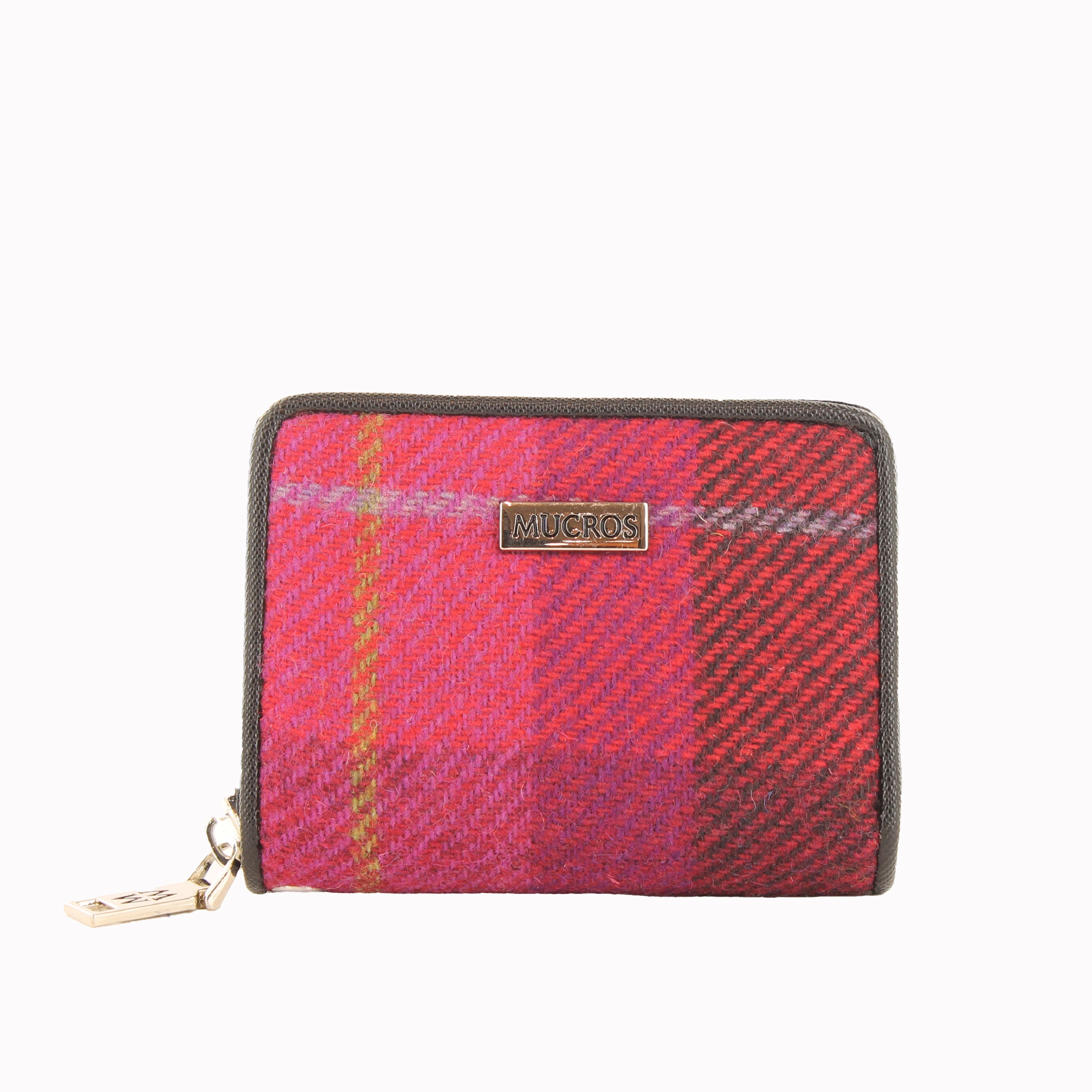 Mucros Tweed Card Holder - Pink