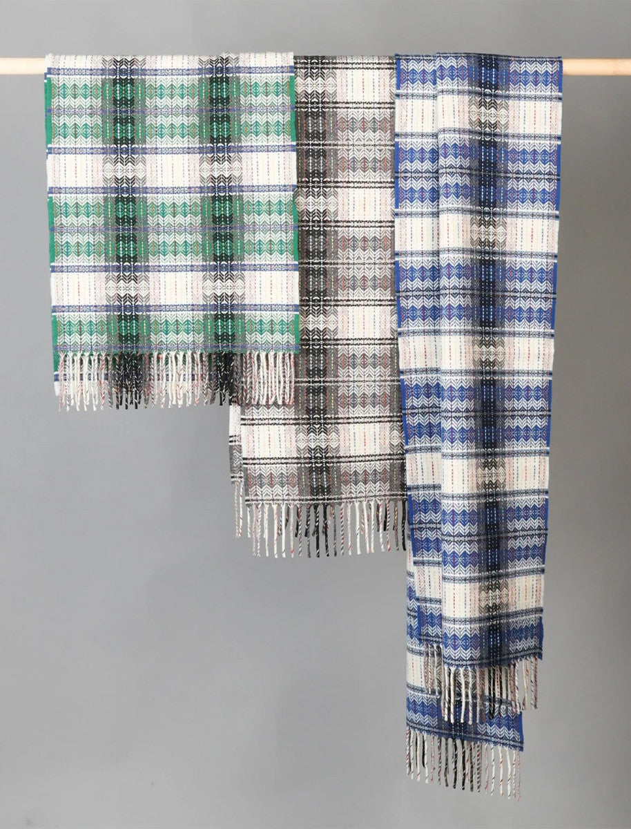 Fine Wool Diamond Weave Scarf