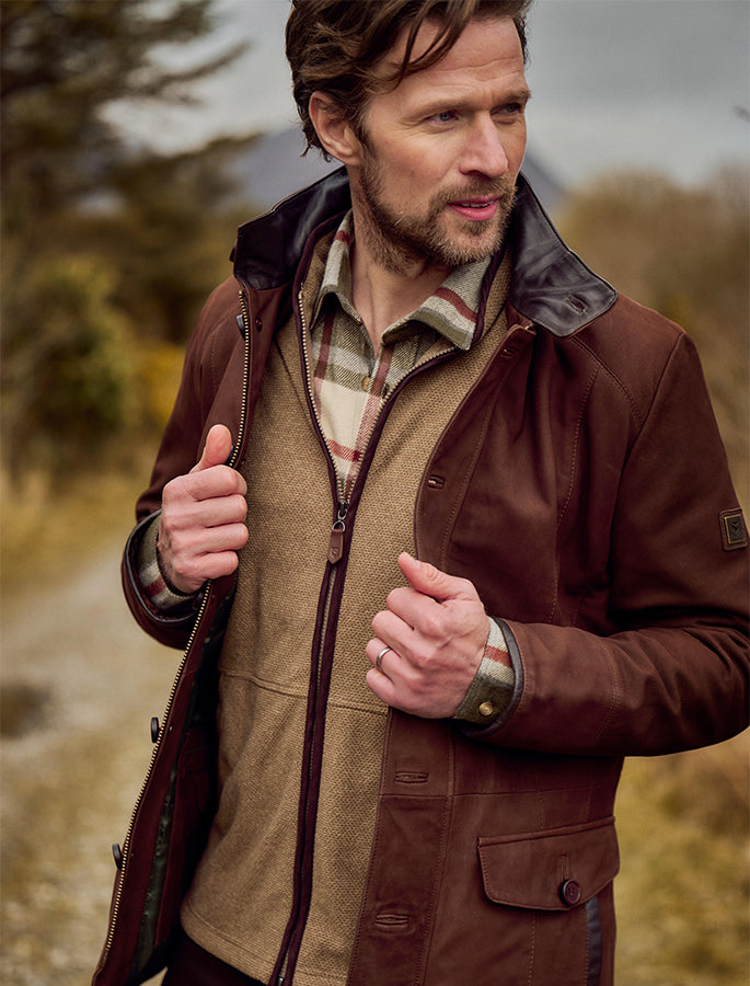 Moore Classic Leather Jacket - Walnut | Dubarry Of Ireland
