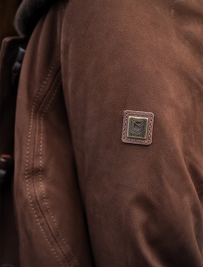 Moore Classic Leather Jacket - Walnut