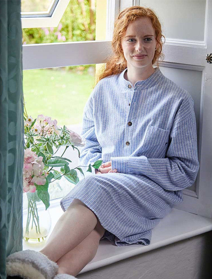 Ladies Cotton Flannel Nightshirt - Blarney Stone