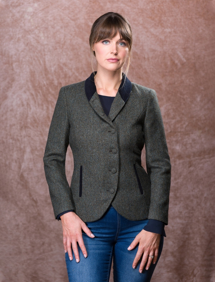 Niamh Tweed Blazer - Green Fields