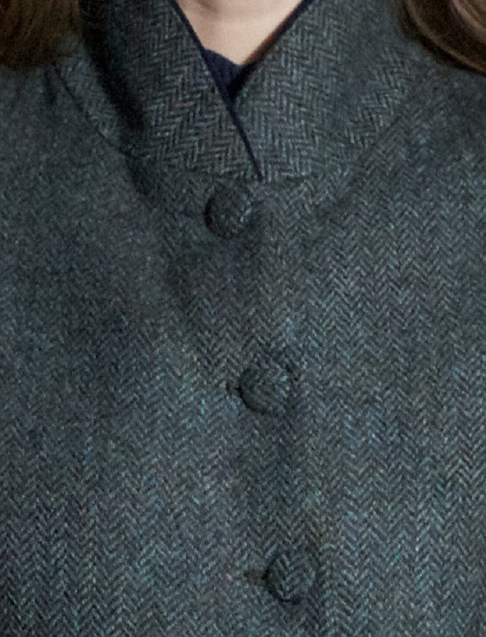 Niamh Tweed Blazer – Olive Teal Herringbone