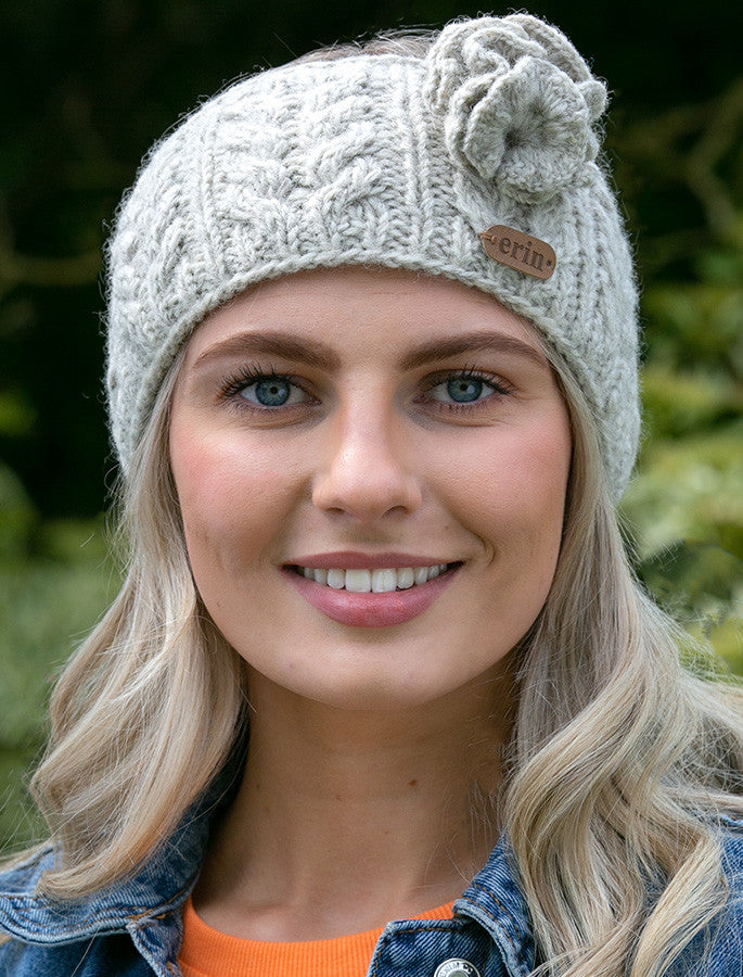 Aran Cable Fingerless Handwarmer - Oatmeal