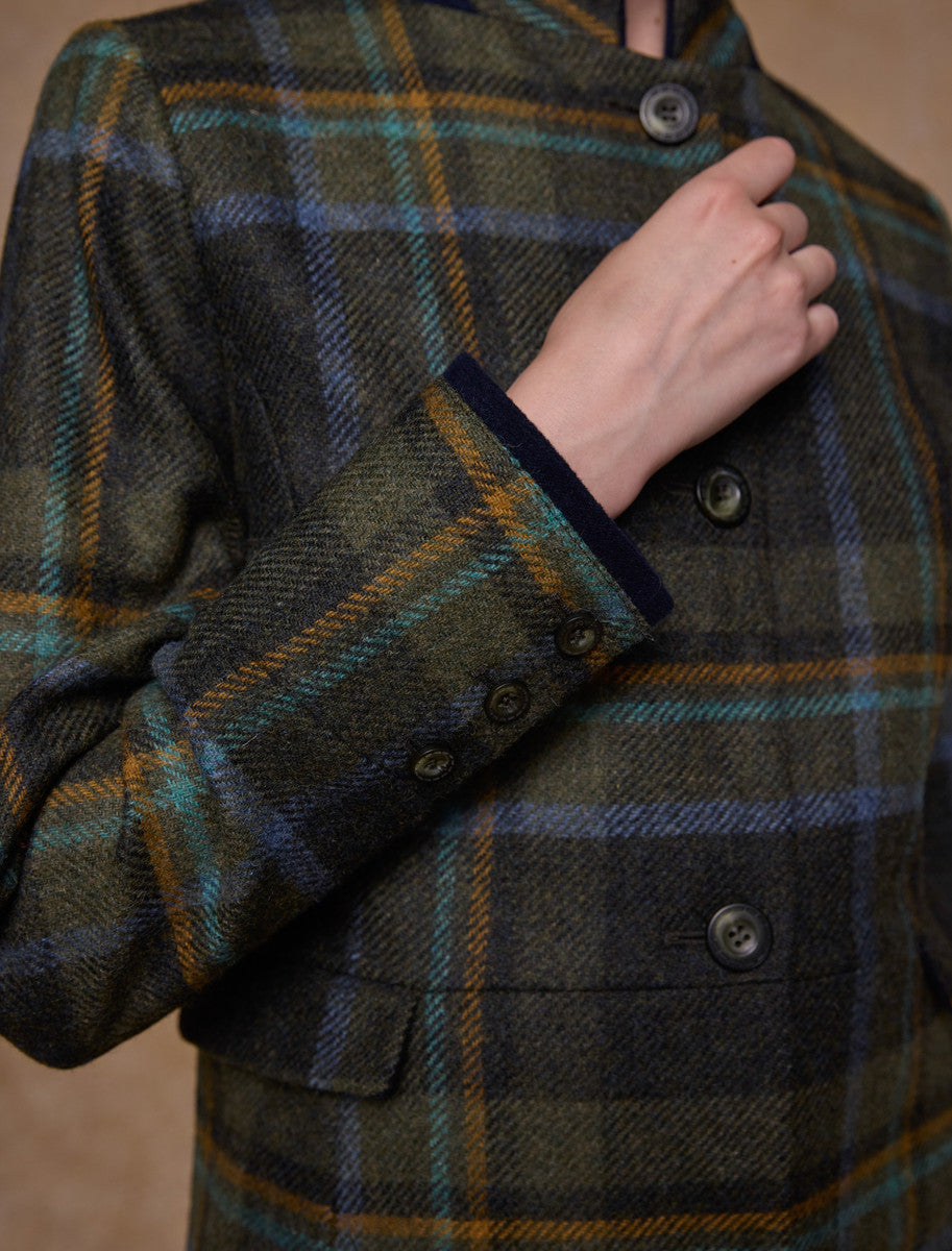 Pamela Tweed Coat - Sage & Emerald