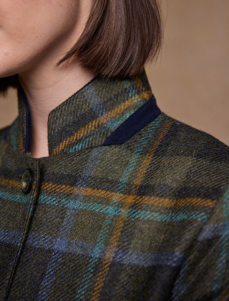 Pamela Tweed Coat - Sage & Emerald