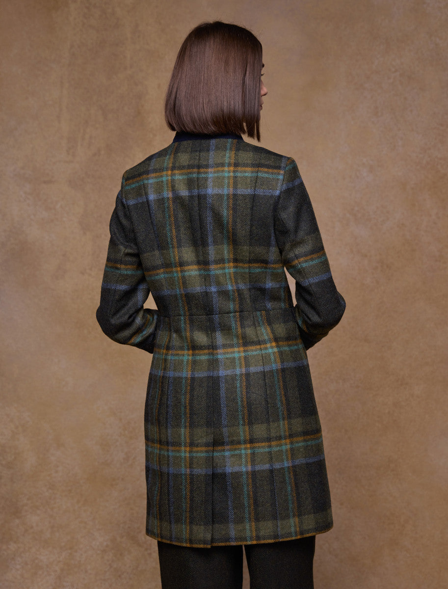 Pamela Tweed Coat - Sage & Emerald