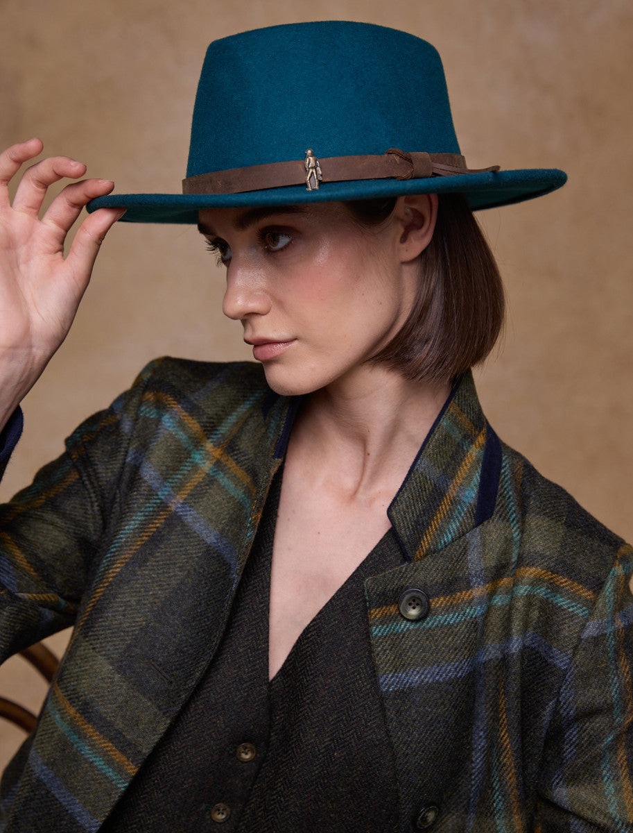 Pamela Tweed Coat - Sage & Emerald