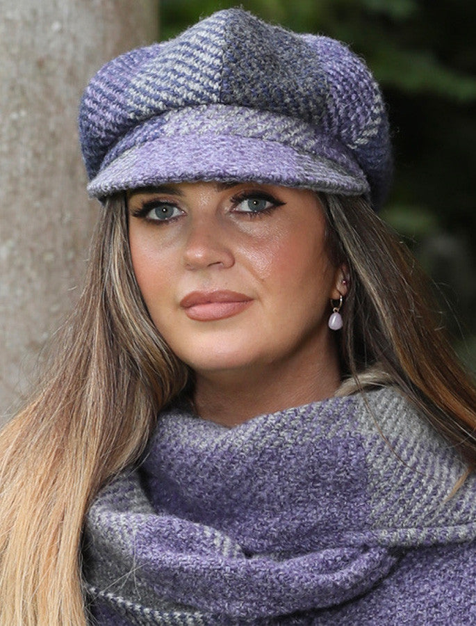 Ladies Wool Peaky Blinders Hat - Kildare Multi Indigo