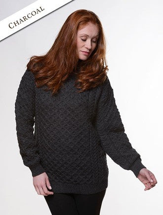 Merino Wool Turtleneck Sweater - Charcoal