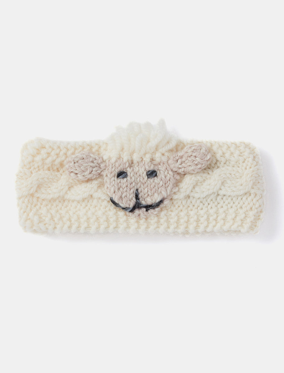 Baby Shepley Aran Headband - Baby Shepley Aran Headband - white