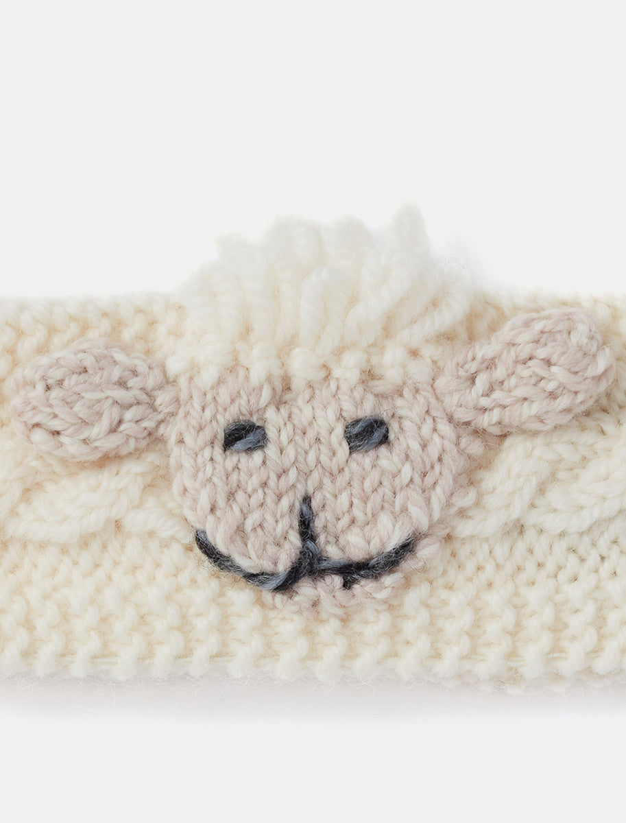 Baby Shepley Aran Headband - Baby Shepley Aran Headband - white