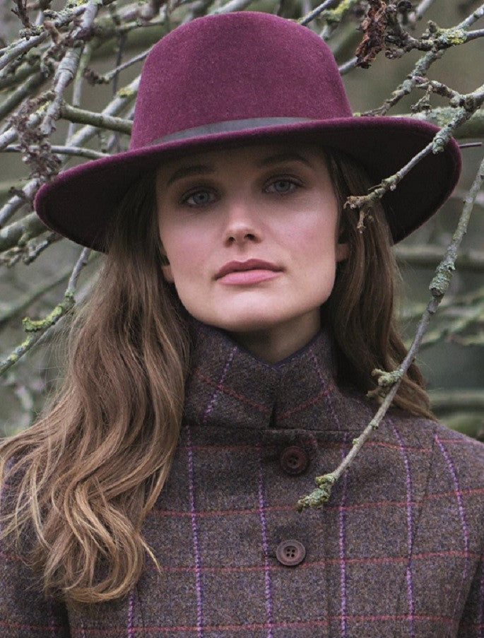 Boston Jack Felt Hat - Deep Burgundy