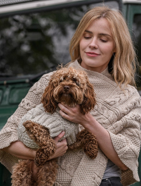 Aran Cable & Diamond Dog Sweater