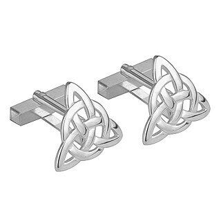 Rhodium Plated Trinity Cufflinks