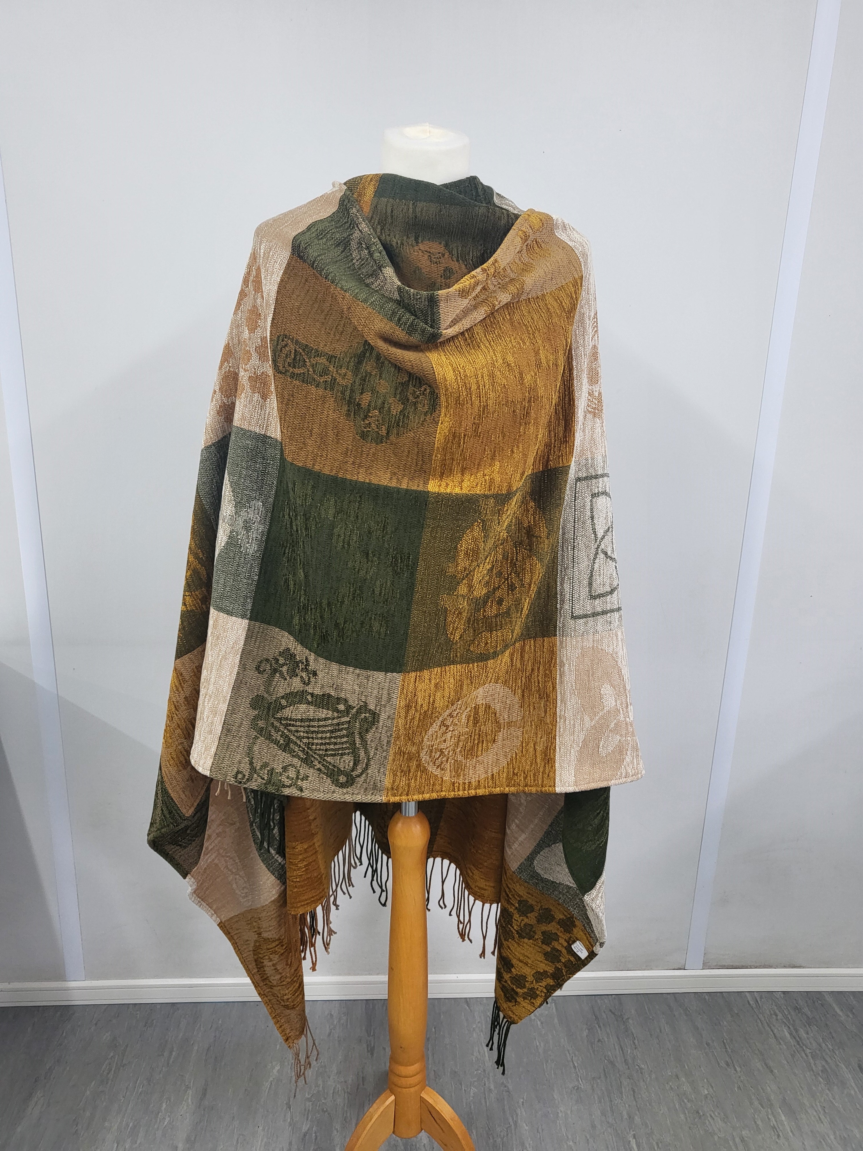 Lambswool Celtic Ruana Wrap