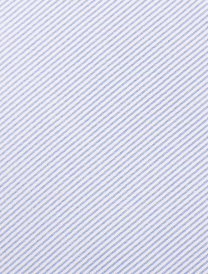 Heavyweight Grandfather Shirt - Blue Pin Stripe