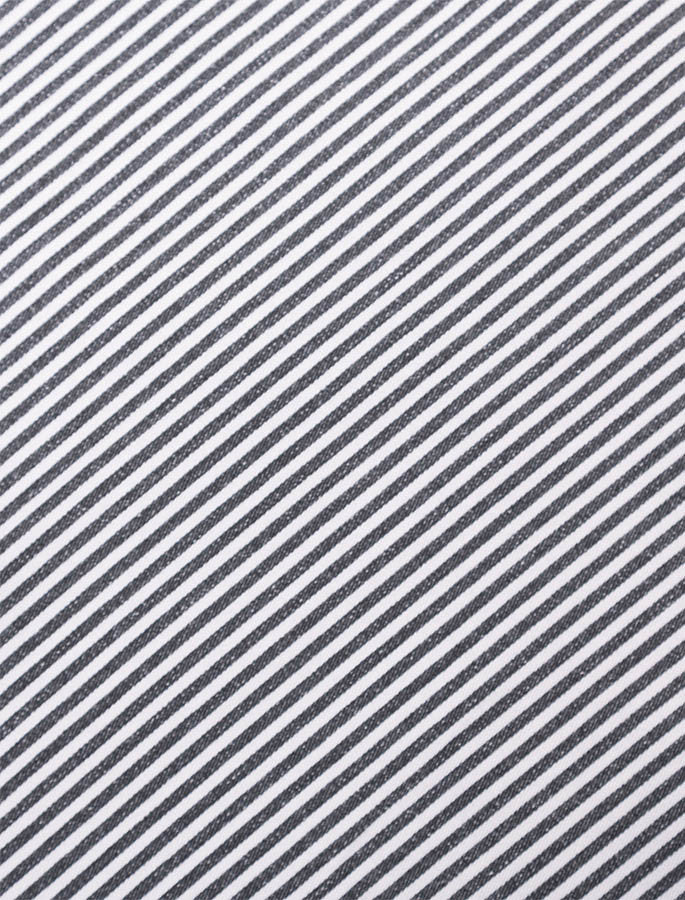 Grandfather Shirt - Navy Stripe