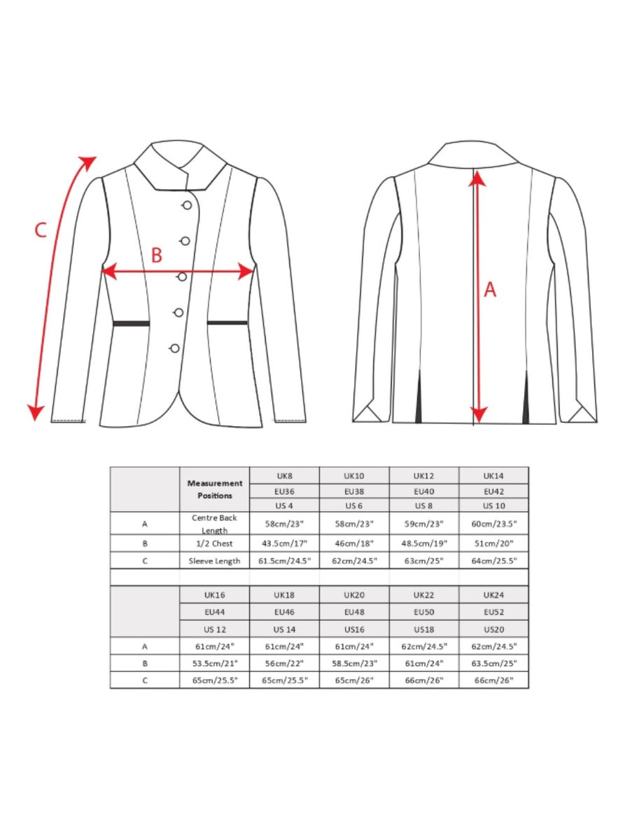 Sasha Tweed Blazer Size Guide