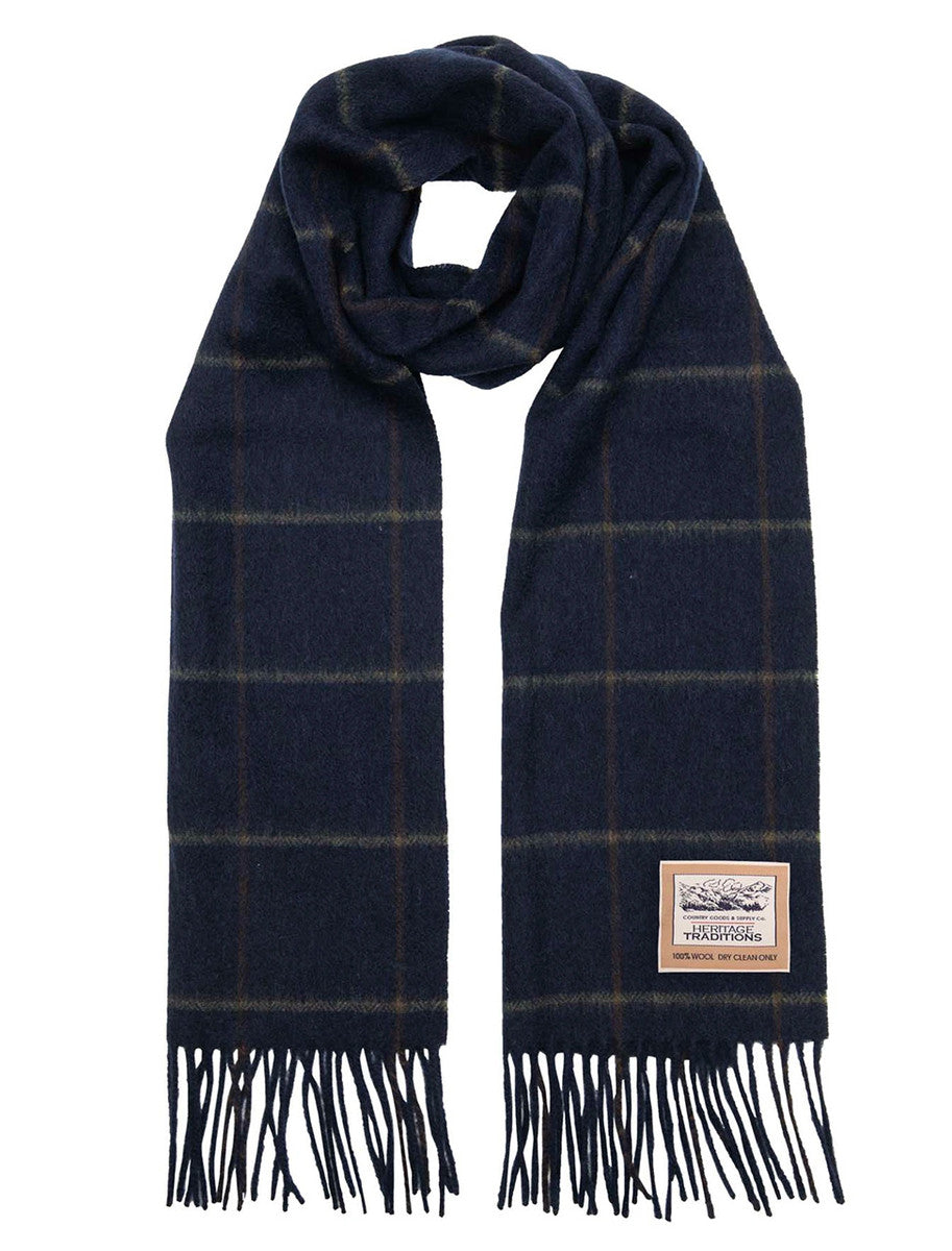 Lambswool Heritage Scarf - Blue Box Tweed