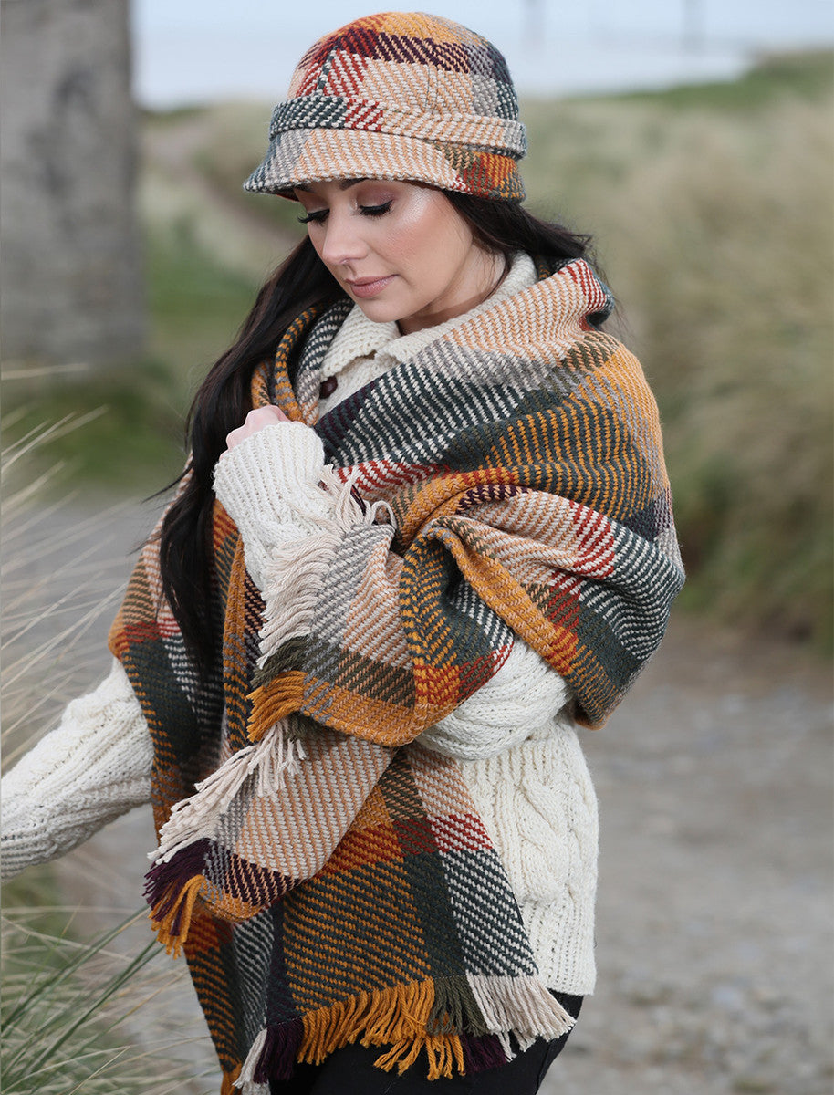 Wool Country Stole - Galway Sage