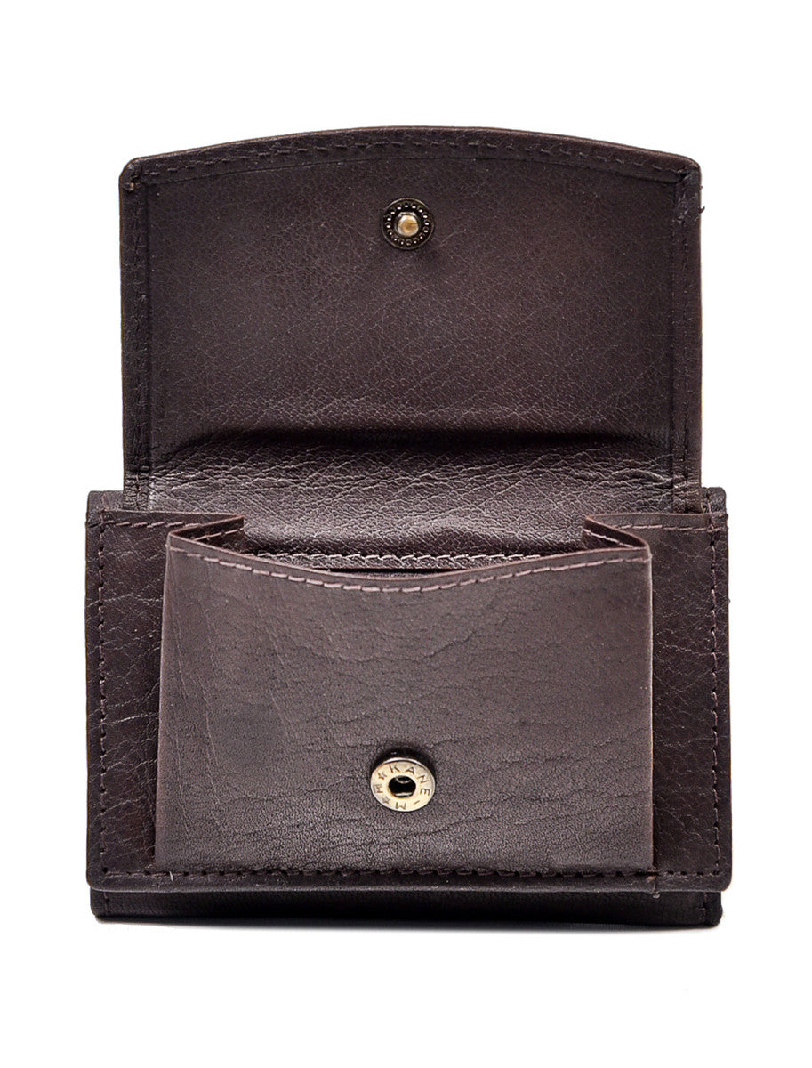 Irish Leather Trifold Purse With Coin Pouch - Brown