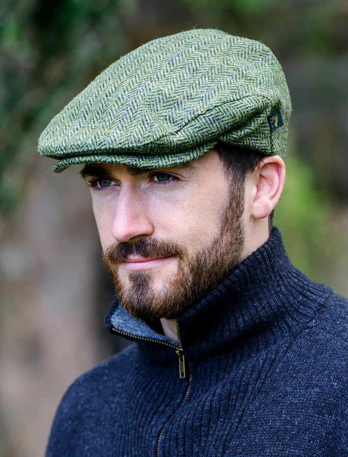 Trinity Tweed Flat Cap - Light Green