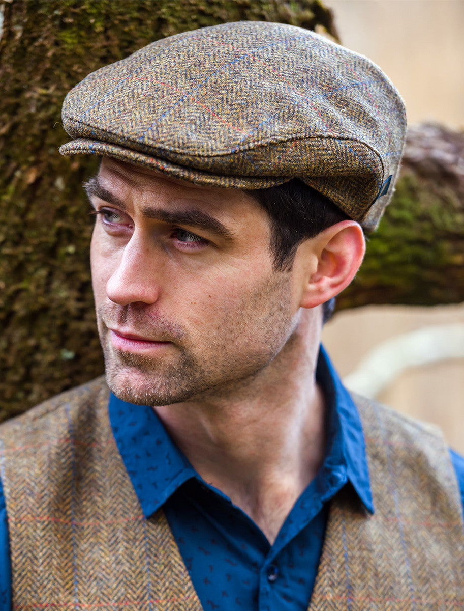 Trinity Tweed Flat Cap - Light Brown