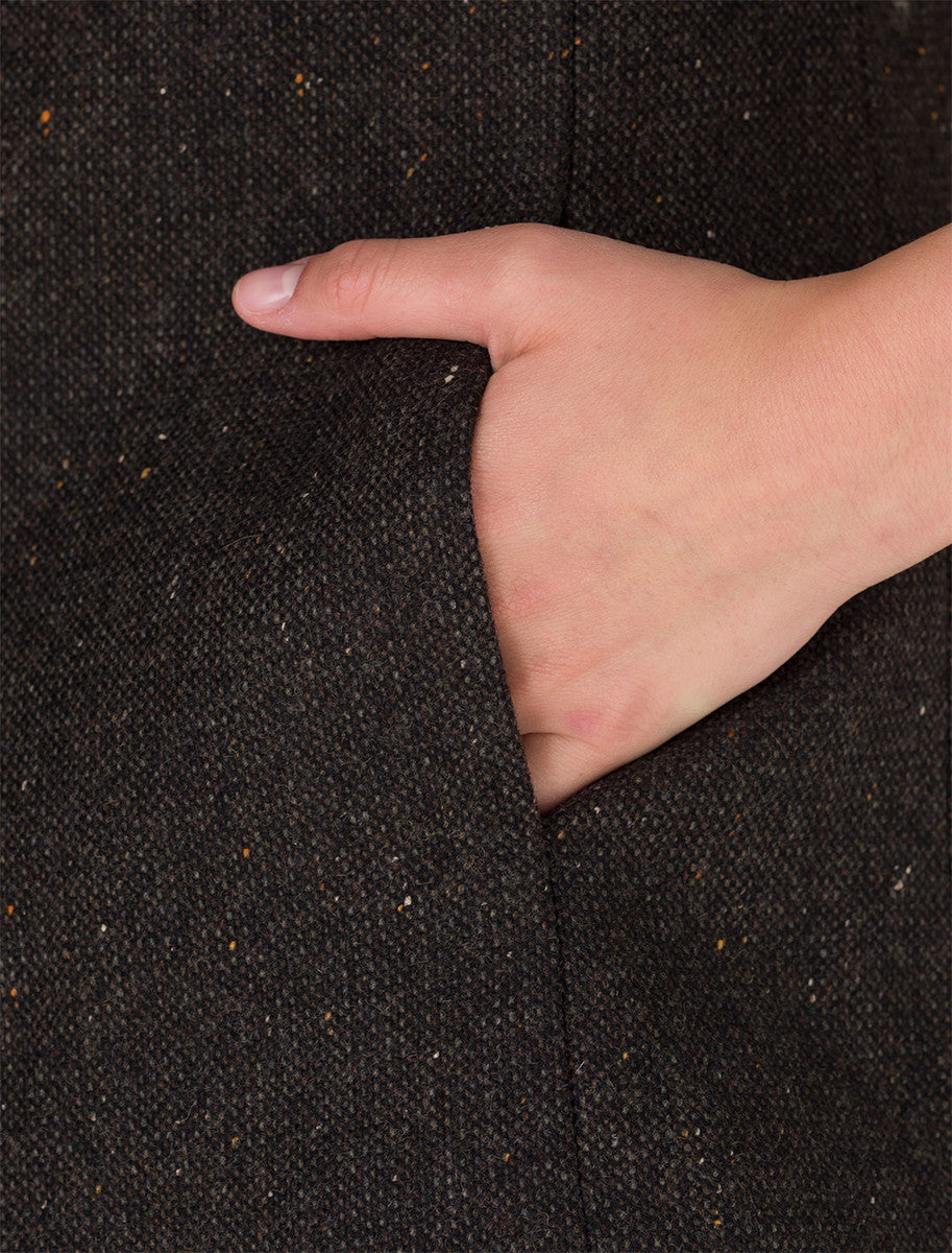 Ladies Irish Brown Tweed Gilet