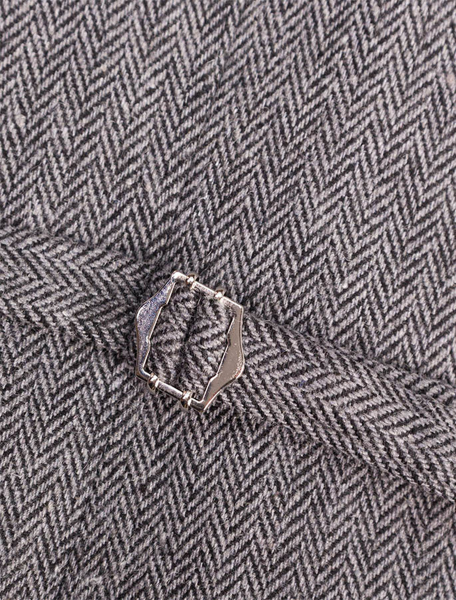 Grey Tweed Herringbone Irish Waistcoat
